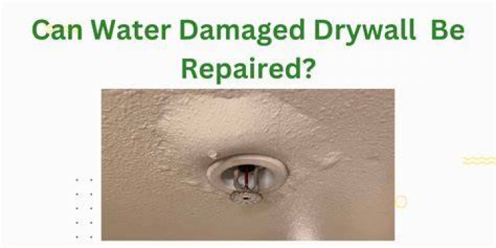 Can water damaged drywall be repaired?