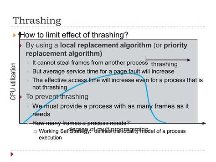 How do you limit the effect of thrashing?