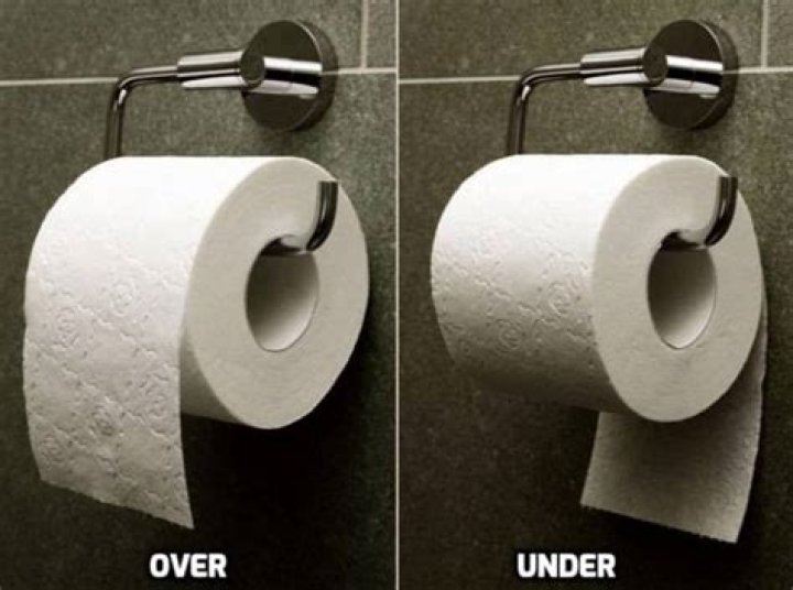 Should the toilet paper be under or over?