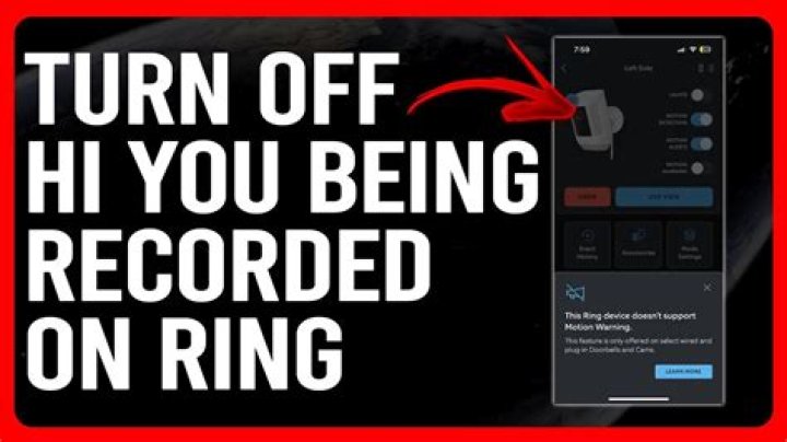 Why is my Ring saying you are being recorded?